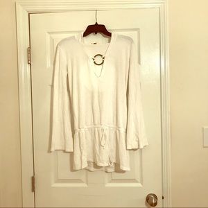 Ella Moss white terry cloth cover-up/tunic